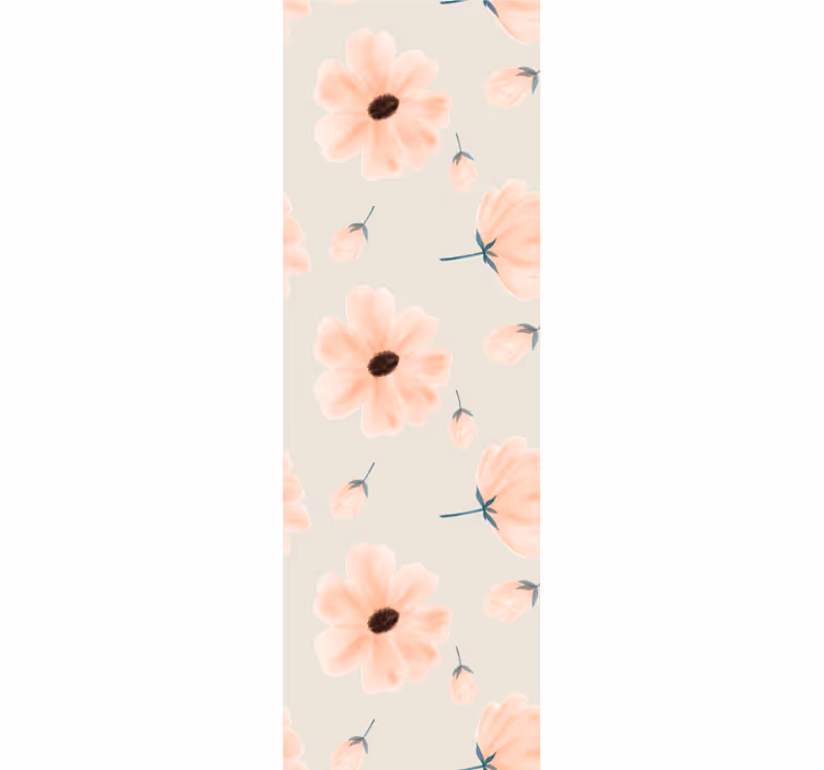 Soft elegant pattern flower wallpaper - TenStickers
