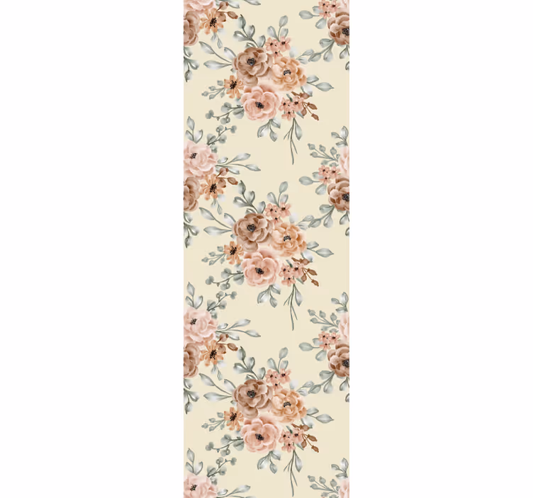 Botanical composition living room wallpaper - TenStickers