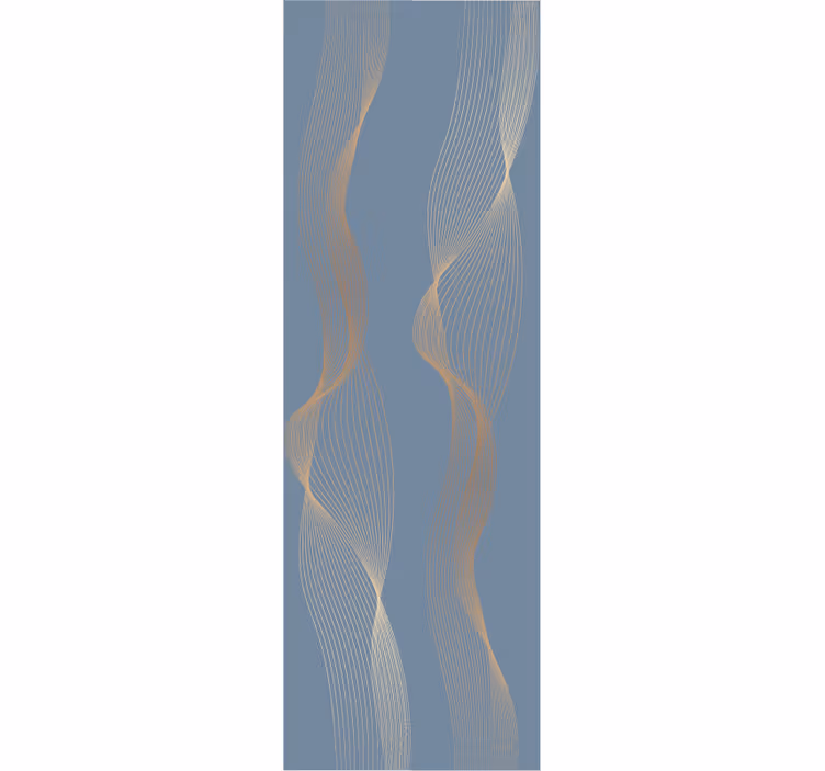 "Japandi" golden pattern Modern Wallpaper - TenStickers