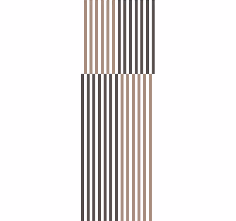 Striped wallpaper stylish beige and brown design - TenStickers