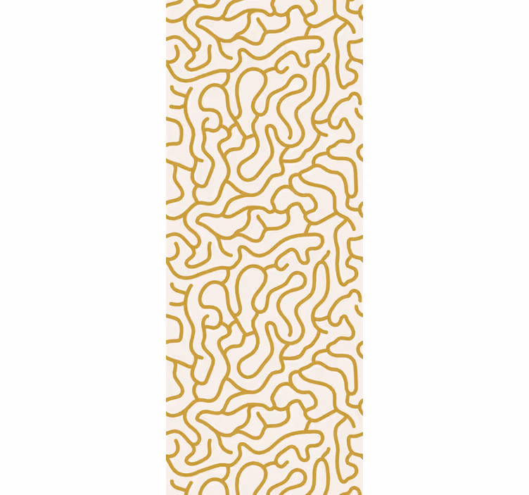 Curvy Line Pattern geometric wallpaper - TenStickers