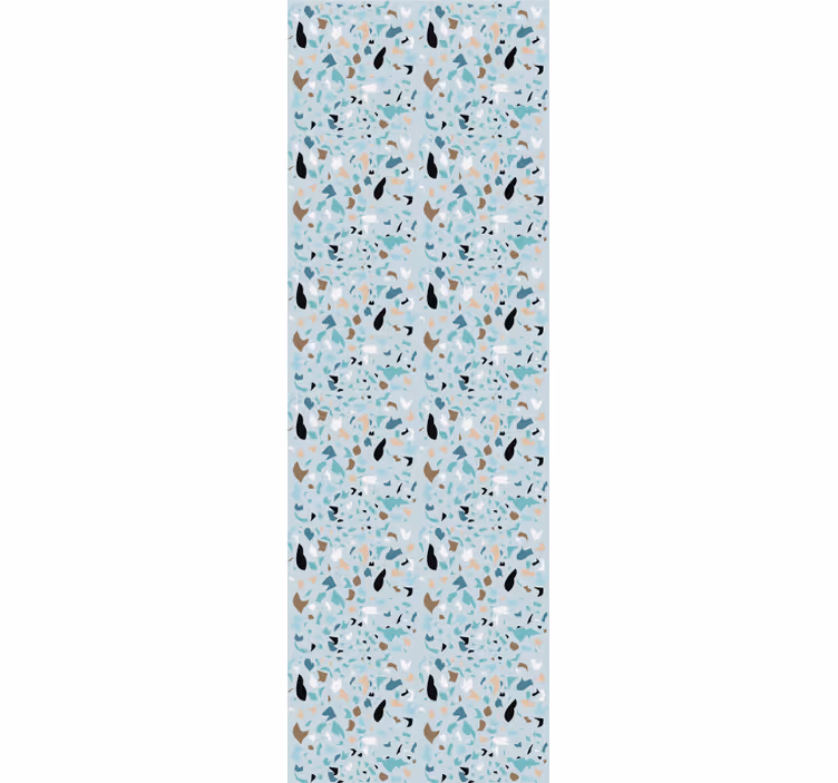 Light blue terrazzo effect dining room wallpaper - TenStickers