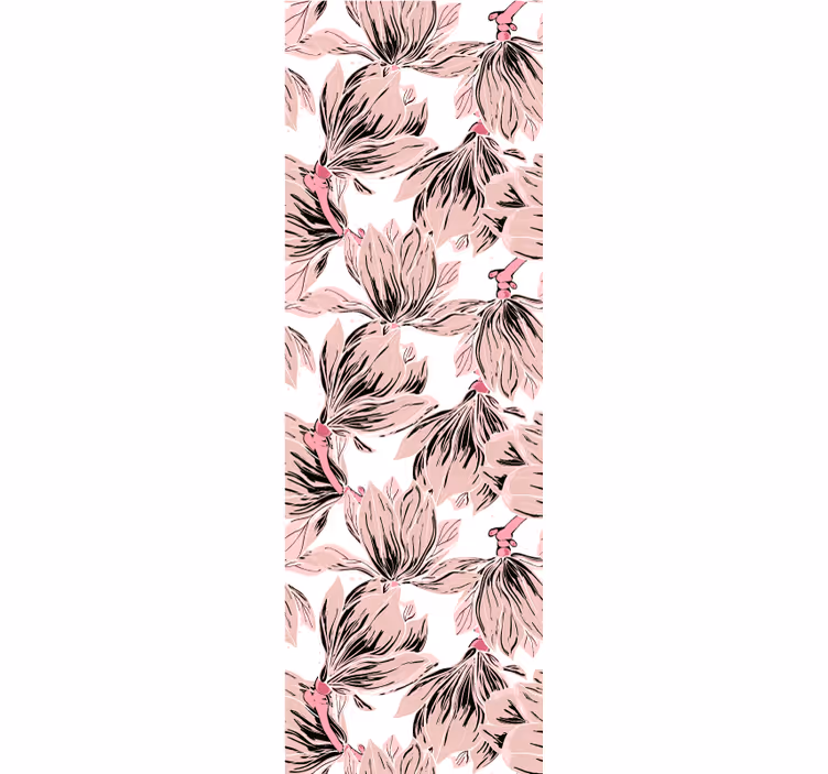 Close up white and pink magnolia wallpaper - TenStickers