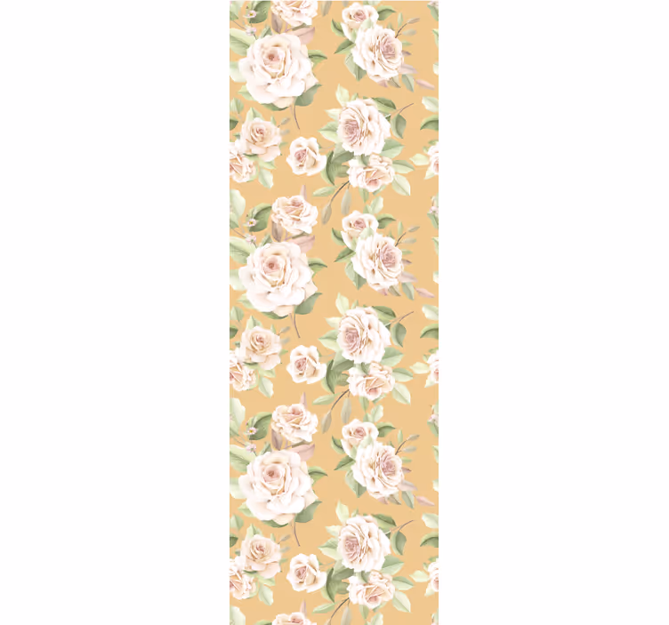 Soft roses arrangement living room wallpaper - TenStickers