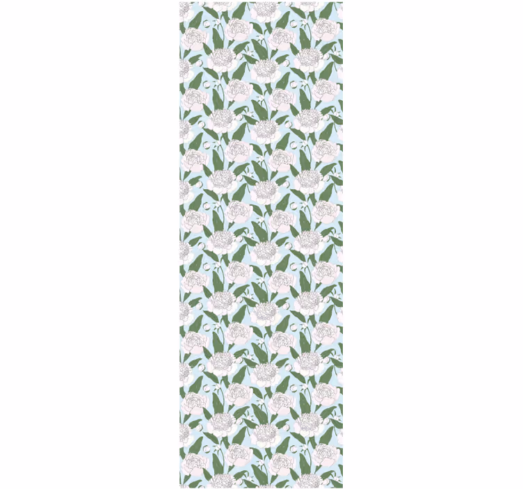 Delicate white pattern flower wallpaper - TenStickers