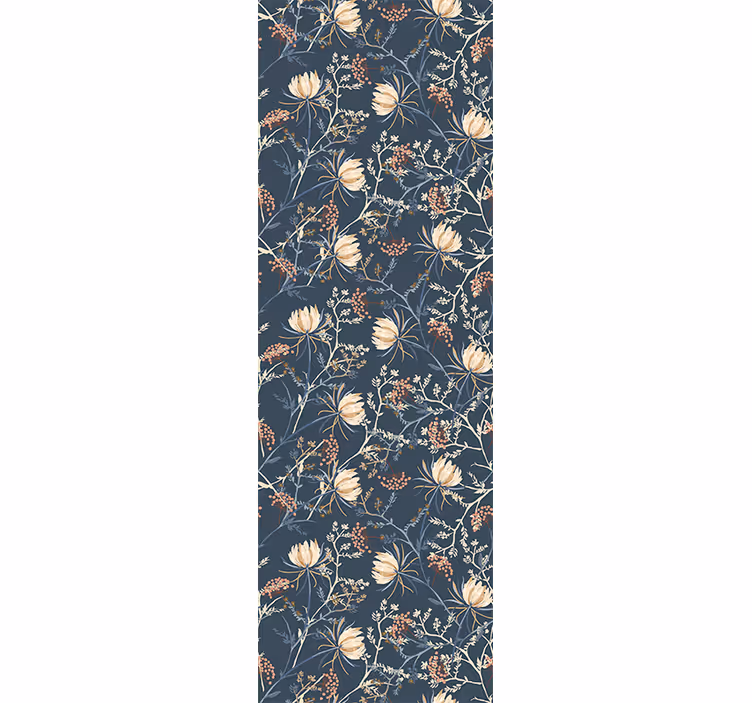 Botanical grace living room wallpaper - TenStickers