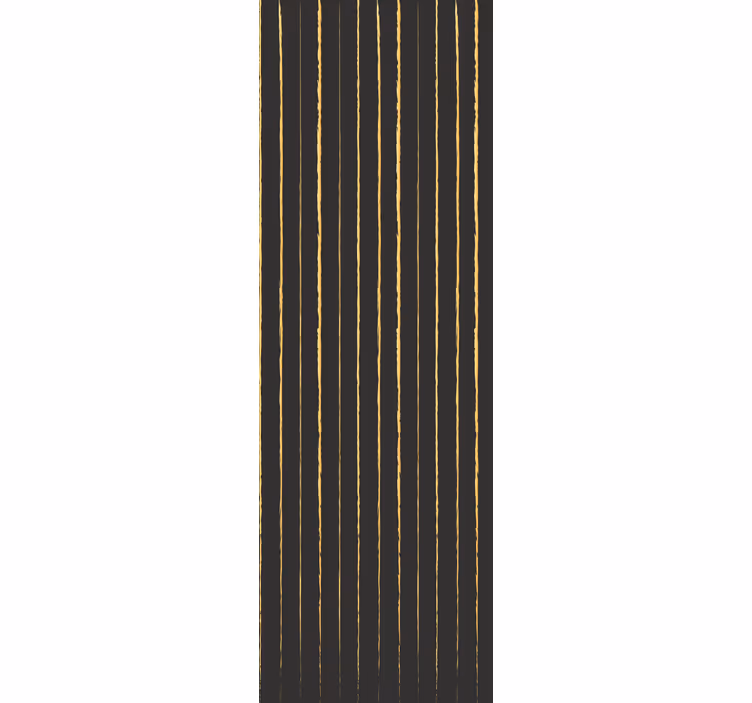 Golden and black pattern striped wallpaper - TenStickers