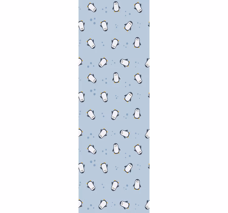 Playful Penguin Pattern kids wallpaper - TenStickers