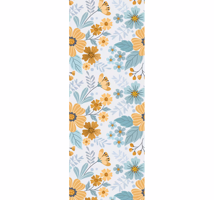 Vintage daisy flower design wallpaper - TenStickers
