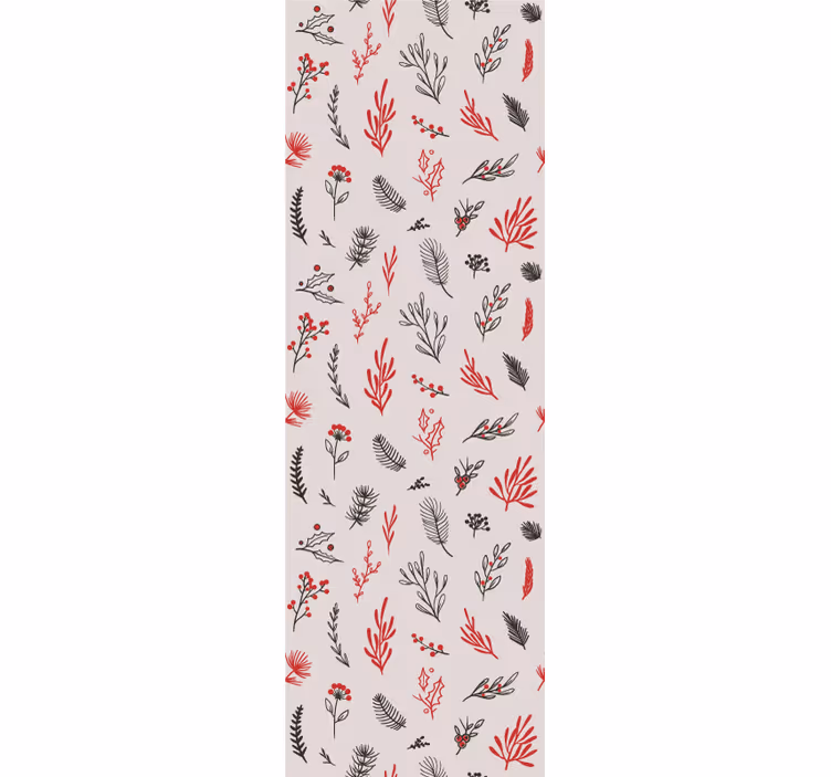 Black n red different flowers Kitchen Wallpaper - TenStickers