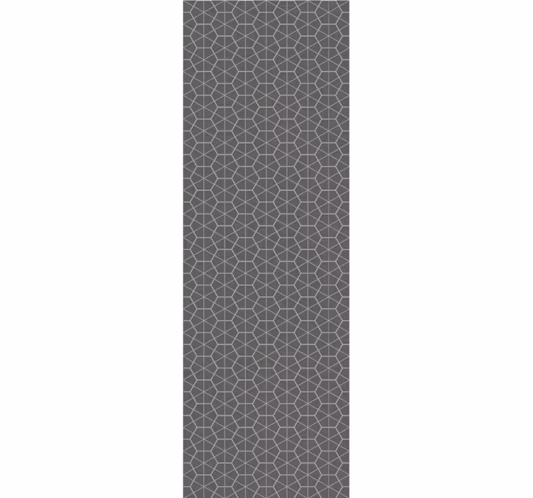 Gray hexagonal design geometric wallpaper - TenStickers