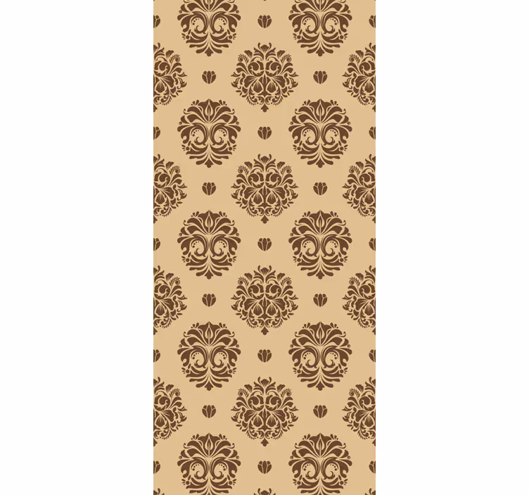 Beige Vintage Damask style Classic Wallpaper - TenStickers