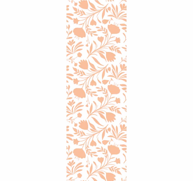 Pink vintage leaves pattern leaf wallpaper - TenStickers