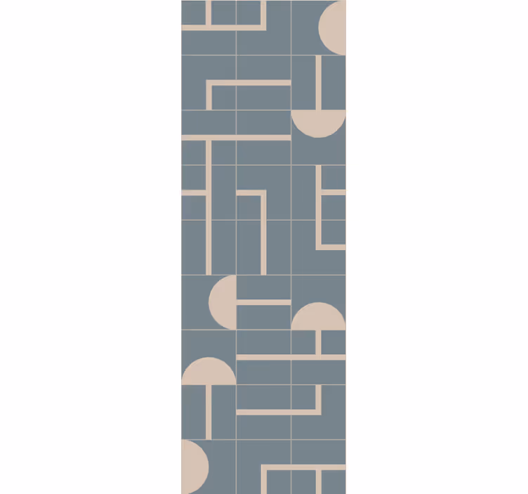 Greyish blue modern geometrical wallpaper - TenStickers