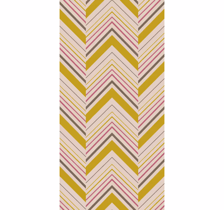 Chevron Pattern Style striped wallpaper - TenStickers