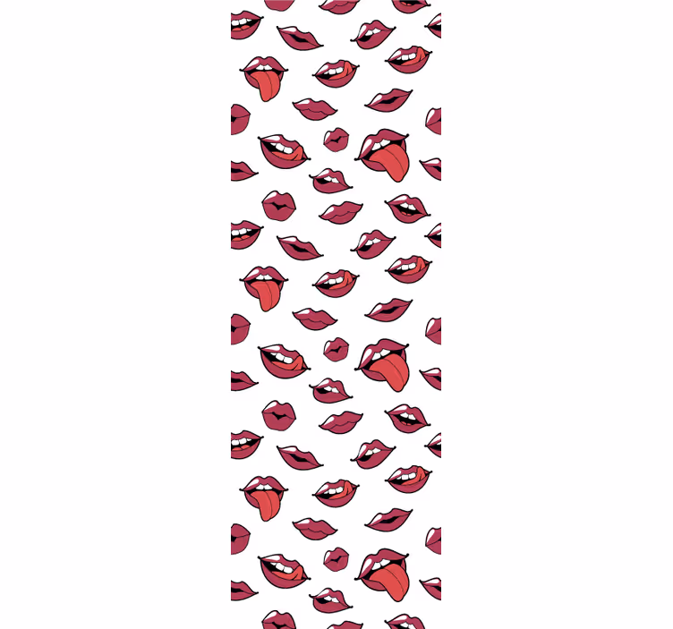 Expressive Lip Motifs customised wallpaper - TenStickers