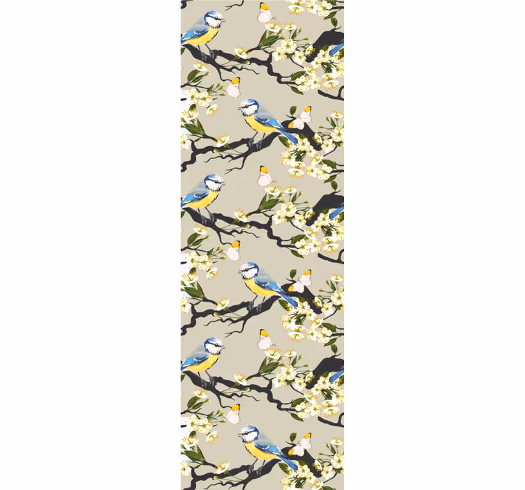 Blue Tit Branches birds wallpaper - TenStickers
