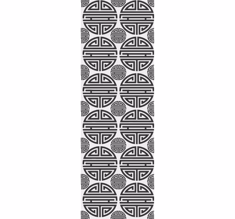 Asian style geometric pattern modern wallpaper - TenStickers