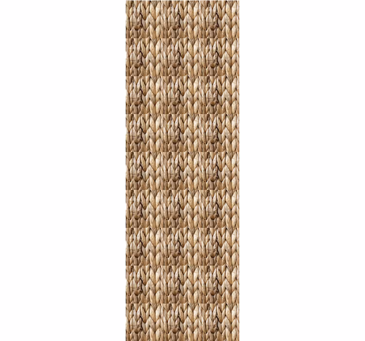 Handcrafted jute square pattern Wallpaper - TenStickers