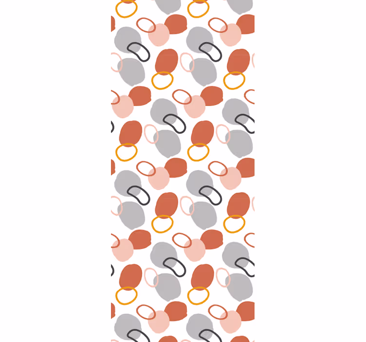 Brown and gray motif polka dots wallpaper - TenStickers