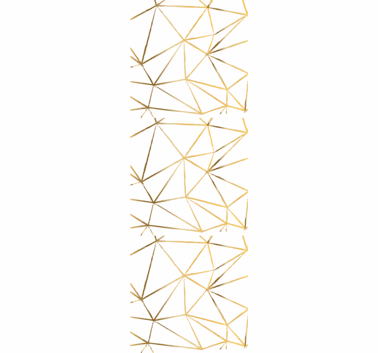 Geometric golden lines entryway wallpaper - TenStickers