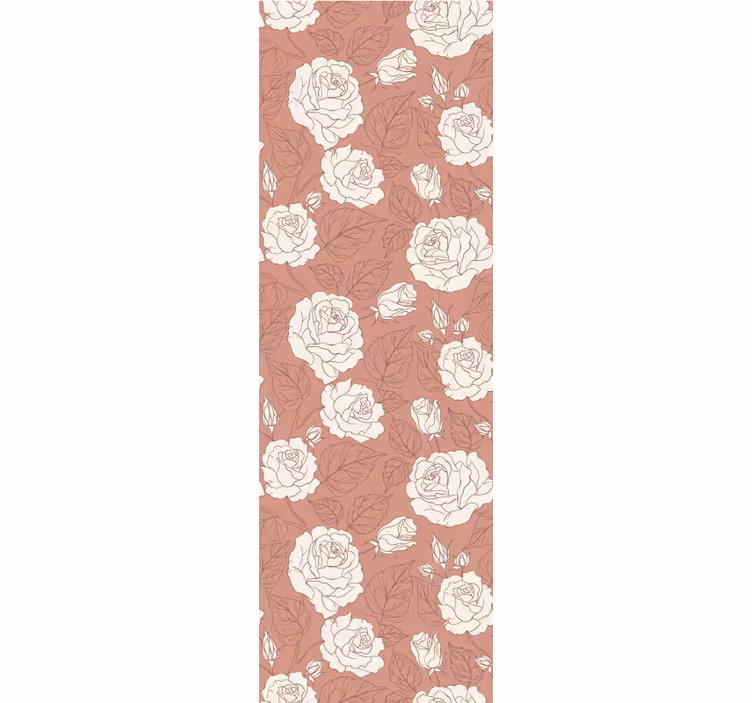 Rose petal pattern flower wallpaper - TenStickers