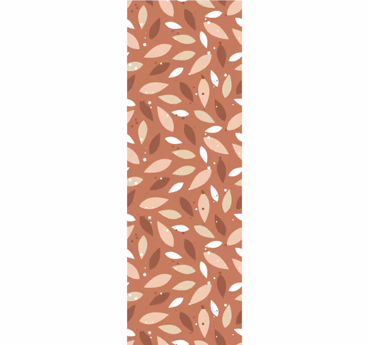 Brown natural pattern leaf wallpaper - TenStickers