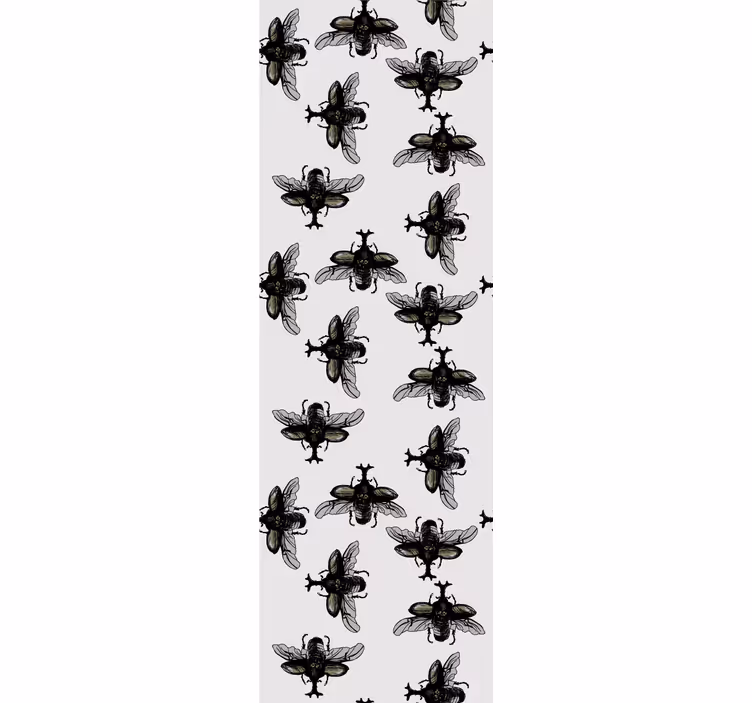 Black Insect Pattern animal wallpaper - TenStickers
