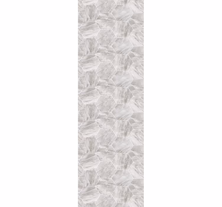 Grey marble hexagonal pattern Marble Wallpaper - TenStickers