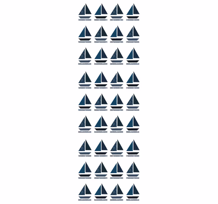 Sailboat Pattern customised wallpaper - TenStickers