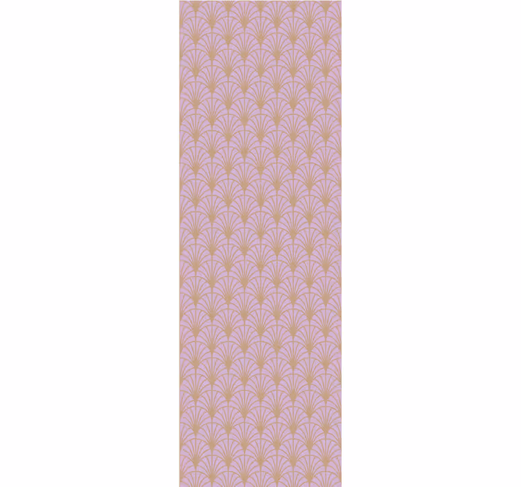 Stylised floral elements living room wallpaper - TenStickers