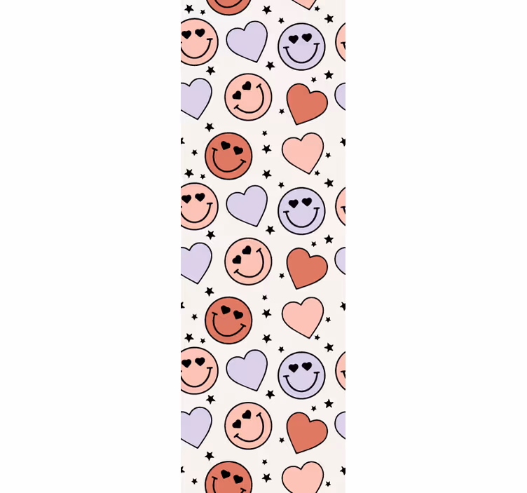 Love and hearts smiley faces teen wallpaper - TenStickers