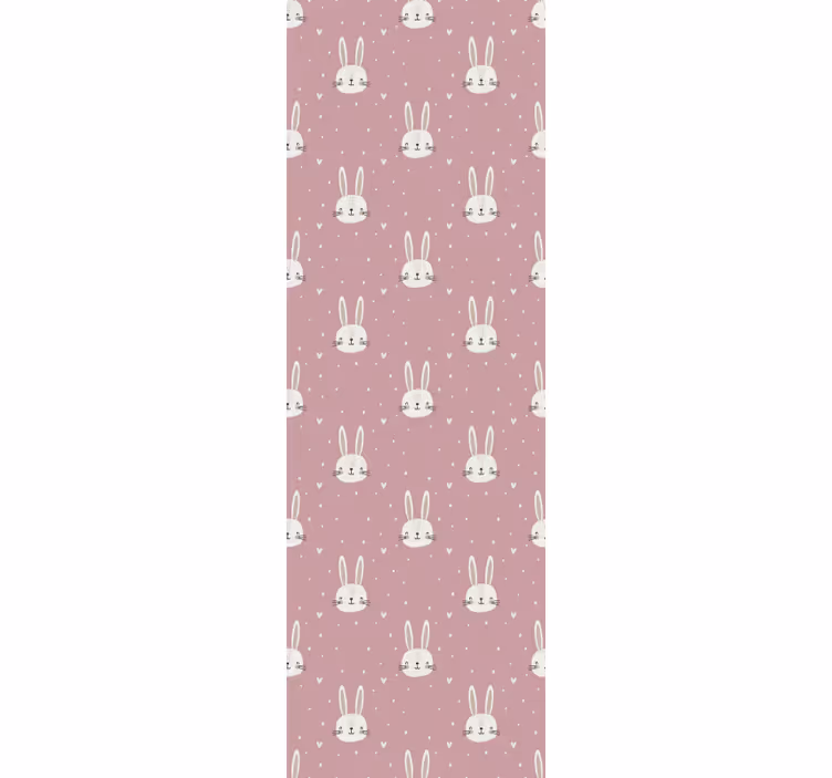 Cute Rabbit Faces nursery wallpaper - TenStickers