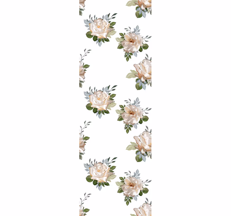 Elegant golden roses flower wallpaper - TenStickers