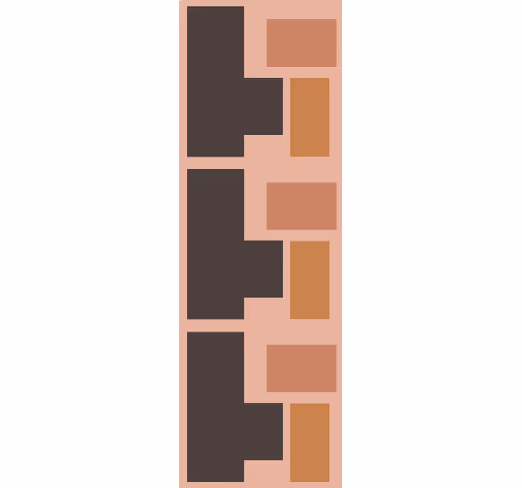Geometric wallpaper with block pattern design - TenStickers