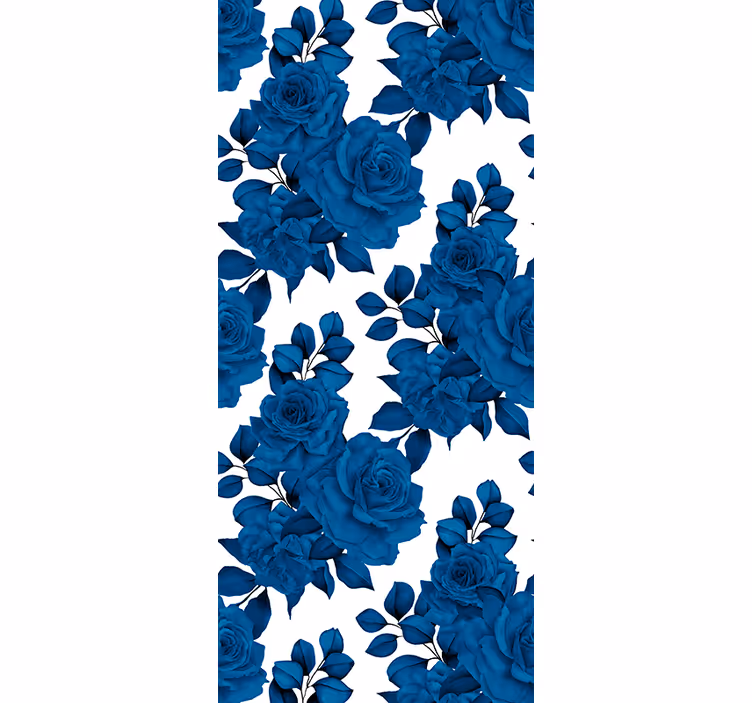 "New Nostalgia" blue rose flowers blind - TenStickers