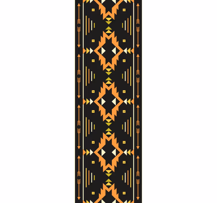 Ethnic Aztec pattern black Abstract wallpaper - TenStickers