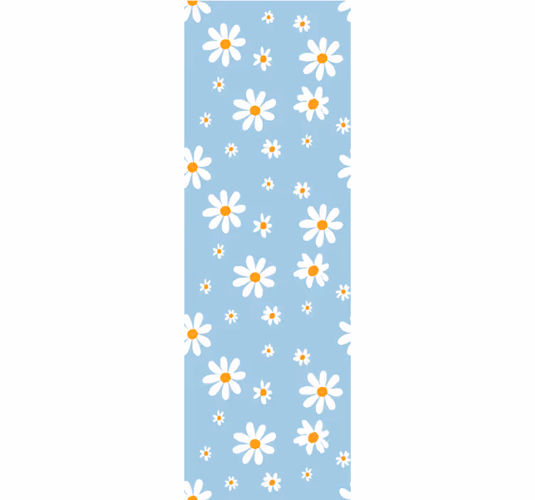 Daisy Pattern Bloom flower wallpaper - TenStickers