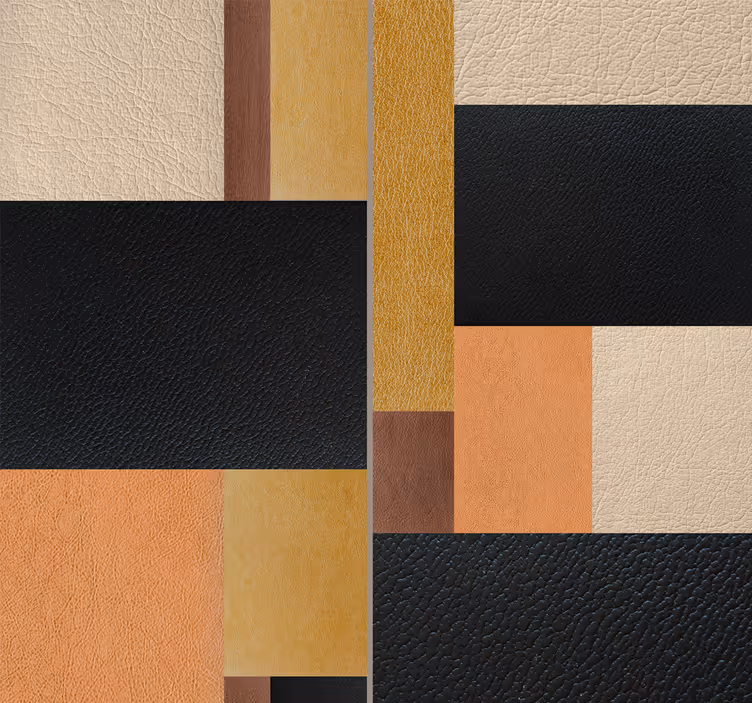 Abstract Wallpaper Leather Mosaic - TenStickers