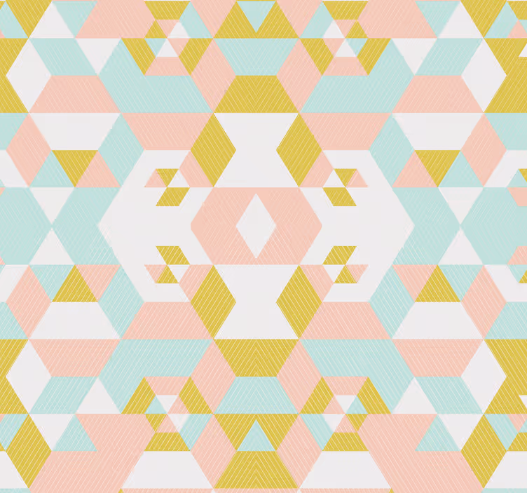 Patchwork Patterned Wallpaper - TenStickers
