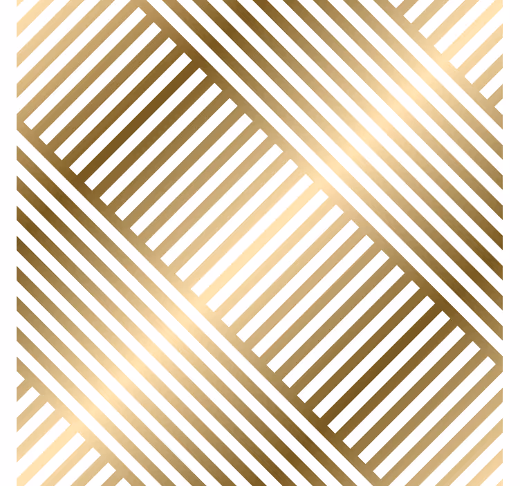 Geometric gold lines Wallpaper for the hallway - TenStickers