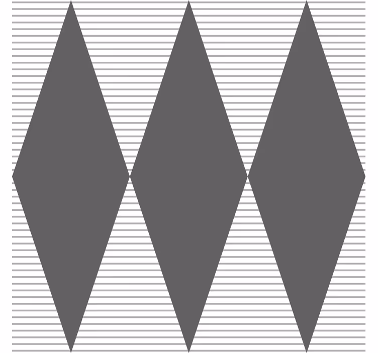 Grey diamond pattern shapes wallpaper - TenStickers