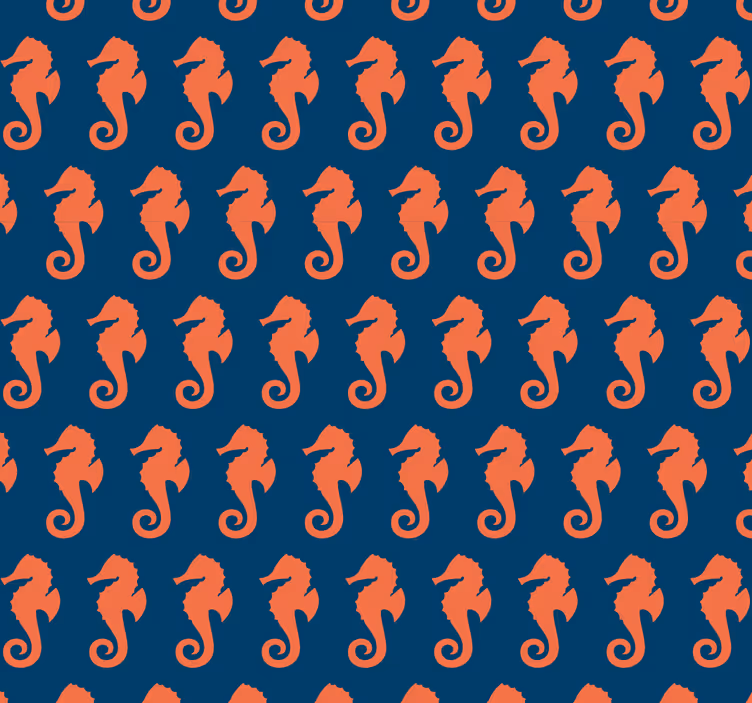 Seahorse motif ocean wallpaper - TenStickers