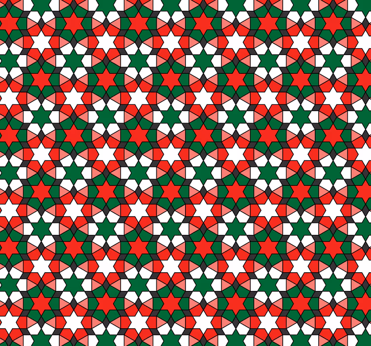 Star pattern geometric wallpaper - TenStickers