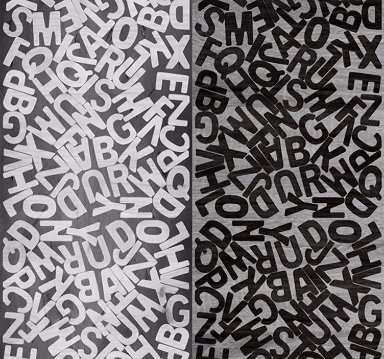 Alphabet Chaos letter wallpaper - TenStickers