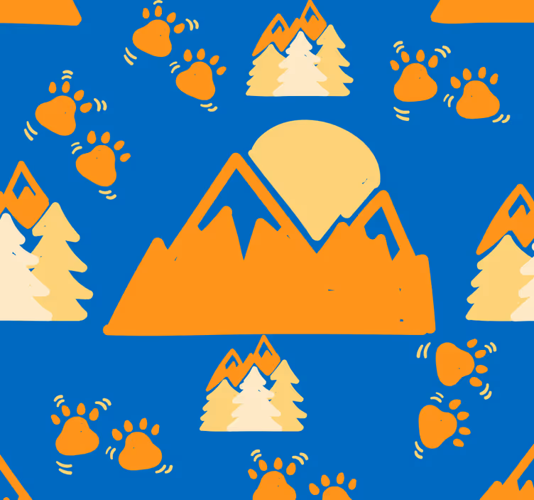 Mountain Bear Adventure nursery wallpaper - TenStickers