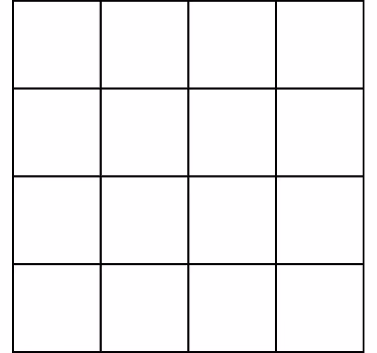 Black and white fine lines square wallpaper - TenStickers