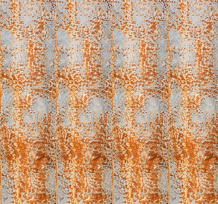 Rusted Metal Illusion brick wallpaper - TenStickers