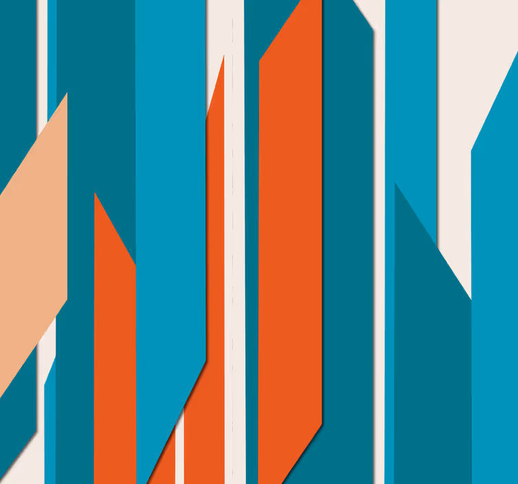 Geometric wallpaper for stylish wall design - TenStickers