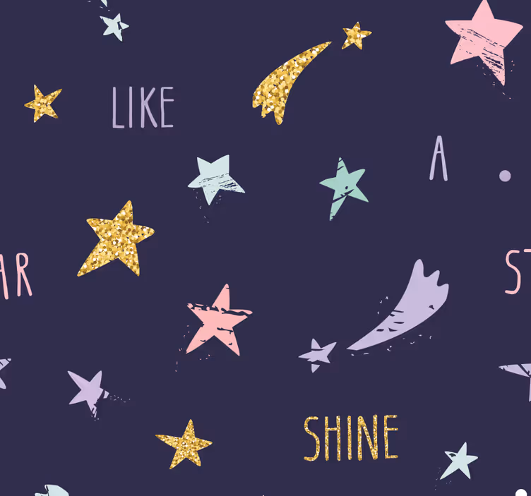 Starry Inspirational nursery wallpaper - TenStickers